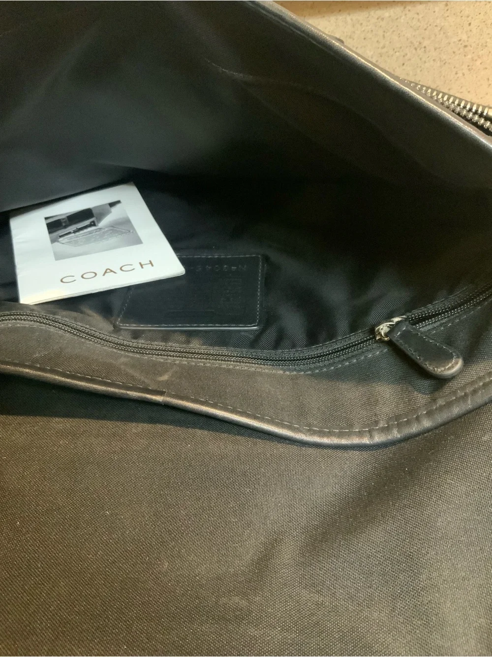 Coach Black Messenger Laptop Bag with Adjustable Strap